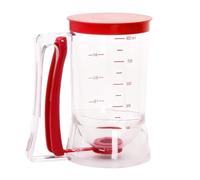 Dispenser per pastella per cupcake, misurino portatile, guarnizione in silicone a prova di perdite, impugnatura ergonomica in materiale trasparente, strumento per porzionare pastella di biscotti a