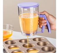 Dispenser per pastella per pancake con manico a pressione, dispenser uniforme per pancake, waffle, brownie, cupcake, muffin e crepes, utensile da cucina per risciacquo