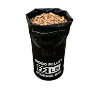 dispenser per pellet per grill, capacità 10 kg | Contenitore portatile per carbonella per campeggio, barbecue, garage, barbecue, all'aperto, cortile, picnic, patio, camper