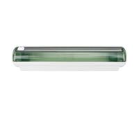 Dispenser per Pellicola Alimentare in Plastica, Taglierino con Ventosa, Scatola Porta Lame, Materiale ABS per Accessori da Cucina (GREEN)