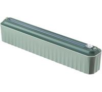 Dispenser per Pellicola Trasparente, Dispenser per Pellicola Trasparente per Alimenti con Taglierina, Organizer per Pellicola Trasparente in Latta E Alluminio E Plastica, Disp, Green, 37x6x6.5cm