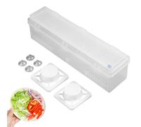 Dispenser per Pellicola Trasparente - Wrapmaster 44 cm, Taglierina Pellicola PE, Porta Rotolo da Cucina Commerciale | Scatola Trasparente, Conservazione Multifunzione per Taglio Facile, Riduzione dei