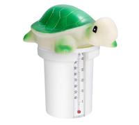 Dispenser per piscina Dispenser di cloro chimico Dispositivo per compresse a forma di animale con termometro per vasche idromassaggio Piscina Verde