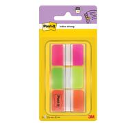 Post-it Index Segnapagina Strong, 25.4 mm x 38.1 mm, 36 Segnapagina, Verde, Rosa, Arancione - per Contrassegnare, Evidenziare o Codificare a Colori le Informazioni Importanti