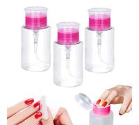Dispenser per rimuovere lo smalto per unghie, flacone da 150 ml, contenitore vuoto da viaggio per liquido per rimuovere lo smalto e rimuovere il trucco, strumento per nail art (confezione da 3)