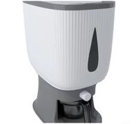 Dispenser per riso con coperchio, contenitore ermetico, contenitore per cereali di grande capacità, porta farina a prova di umidità, pulsante a pressione per organizzazione, plastica PP trasparente