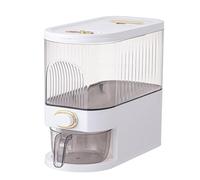 Dispenser per riso - Contenitore per cereali con misurino, contenitore per cereali secchi, dispenser per cereali da chef, dispenser per cereali per casa e cucina, barile ermetico per la casa