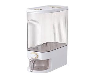 Dispenser per riso - Contenitore per cereali con misurino, contenitore per cereali secchi, dispenser per cereali da chef, dispenser per cereali per casa e cucina, barile ermetico per la casa