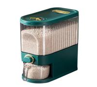 Dispenser per riso - Contenitore per cereali secchi, secchio ermetico per fagioli | Contenitore per alimenti con misurino | Barile ermetico per riso con indicatore del , organizzazione dispensa