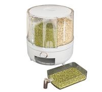 Dispenser per riso - Dispenser rotante per alimenti secchi | Organizzatore per alimenti multi-sezione | Dispenser per cereali da banco | Salva pasti intelligente per cucina e ristoranti