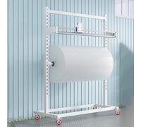 Dispenser per rotoli resistenti, altezza regolabile 160 cm, per pluriball, pellicola elastica, carta kraft, organizer in cotone perlato