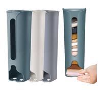 Dispenser per sacchetti della spesa, organizer per calzini, biancheria intima, da appendere alla parete, multifunzionale, per riporre calze e cravatte (bianco, blu, grigio)