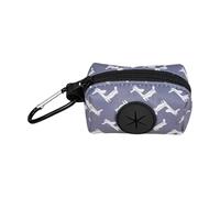 Dispenser per sacchetti di cacca per cani con stampa arcobaleno Supporto per sacchetti per rifiuti per animali domestici Porta cacca in tessuto per cani che camminano all'aperto Pet Travel Gear