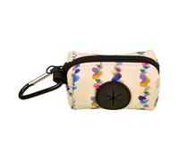 Dispenser per sacchetti di cacca per cani con stampa arcobaleno Supporto per sacchetti per rifiuti per animali domestici Porta cacca in tessuto per cani che camminano all'aperto Pet Travel Gear