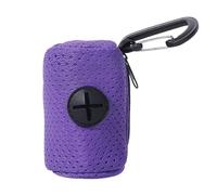 Dispenser per sacchetti di cacca per cani, in tessuto a rete, porta sacchetti per escrementi per cani, con cerniera, per guinzagli e rifiuti, portatile, capacità, dispenser per la pulizia degli