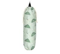 Dispenser per sacchetti di plastica per sacchetti della spesa, per sottolavello, familiari, amici, nonna, mamma (ombrelli verdi)