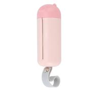 Dispenser per Sacchetti per Cacca di Cane, Porta Sacchetti per Rifiuti Portatili a Prova di Perdite Accessorio per Passeggiate con Cani con per Cacca di Cane (Rosa