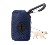 Dispenser per sacchetti per la cacca - Supporto per borsa per cani con attacco per guinzaglio in tessuto rete con cerniera,Porta sacchetti per cacca alla moda, porta cacca per cani da appendere per