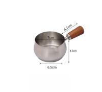 Dispenser per salse in acciaio 180 ml con manico in legno per caffè e case