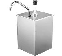 Dispenser per salse in acciaio inox, 4 l, per salsa di soia, aceto, ketchup, pompa di qualità commerciale per una facile erogazione di salse