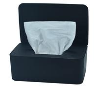 Dispenser per salviette per pannolini, custodia per salviette per bambini, mantiene fresche le salviettine per pannolini, contenitore con piedini antiscivolo (nero)