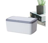 Dispenser per salviette umidificate - 22,3x12,3x10 cm PP Blu/Bianco, custodia ermetica per la conservazione dei, supporto per blocco polvere | per i bagni domestici, le stanze dei bam