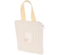 Dispenser per Salviette Umidificate Beige Riutilizzabile in Cotone | Personale Nido, Interno Capiente, da Appendere al Passeggino, Coniglietto Ricamato