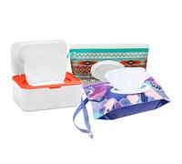 Dispenser per salviettine con 2 porta salviette, portatile, ricaricabile, riutilizzabile, grande scatola porta salviette, contenitore per salviette da bagno, per animali domestici, cameretta dei