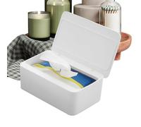 Dispenser per salviettine umidificate, contenitore per salviettine per bambini, 19 x 11 x 7 cm, riutilizzabile, coperchio facile da aprire, design con blocco 'umidità per casa, WC, stanza dei