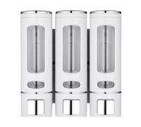 Dispenser per sapone da parete - dispenser per shampoo e balsamo | 3 dispenser per shampoo Chamber | 3 x 400 ml Shower Pump | Easy to Use Shamppoo Box Lozione Gel Contenitori per WC Bathroom H