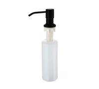 Dispenser per sapone integrato nel lavandino, erogatore con testa in pompa in acciaio inossidabile da 300cc per detersivo liquido per cucina, bagno e lavastoviglie, nero