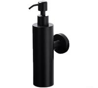 Dispenser per sapone liquido da bagno, apertura larga 21 cm, colore: nero | Acciaio inossidabile 304, antiruggine, resistente all'olio, facile da pulire, moderna finitura argento per bagno in cucina