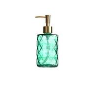 Dispenser per sapone liquido, flacone con pompa, Dispenser di sapone in vetro a pressione 330 ml multicolore(Green)