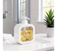 Dispenser per sapone ricaricabile con design floreale vintage, bottiglia con pompa per sapone liquido idratante, stile botanico romantico e sognante per bagno e cucina, dispenser per sapone liquido co