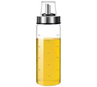 Dispenser per sciroppo d'acero, 300 ml, in vetro, erogatore per miele, beccuccio antigoccia, in acciaio inox, contenitore trasparente per olio e aceto, misura per feste e cucina