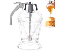 Dispenser per sciroppo d'acero senza goccia, dispenser per senza goccia - Barattolo di trasparente a spinta con supporto | Dispenser per sciroppo lavabile in lavastoviglie con