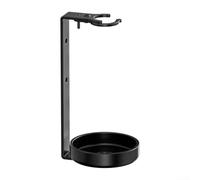 Dispenser per shampoo e balsamo, da parete, ricaricabile, flacone da 300 ml, per gel doccia o sapone liquido (staffa nera)