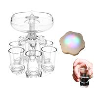Dispenser per shot con 6 bicchierini, dispenser per bevande per feste | Distributori di bevande per feste Bar per famiglie, festa, karaoke, picnic Il distributore di vino di seconda generazione + f
