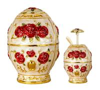 Dispenser per stuzzicadenti automatico retrò, elegante in lega di zinco pop-up con motivo floreale, portasticadenti portatile decorativo per casa, ristorante, bar, ideale come regalo (A)