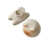 Dispenser per stuzzicadenti, dispenser per stuzzicadenti a forma di gatto siamese, in ceramica, graziosa decorazione per filo interdentale, tamponi di cotone, antipasti, cucina, soggiorno