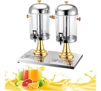 Dispenser per succhi di frutta, in acciaio inox con design in vetro trasparente, per servire bevande self-service a feste, eventi e ristoranti