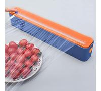 Dispenser per Taglierina per Pellicola Trasparente, Taglierina per Pellicola Alimentare Riutilizzabile con Taglierina Scorrevole per Cucina, Ristorante, Supermercato, Imballaggio, 30.5x6x5.5cm, A