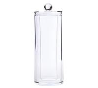 Dispenser per tamponi in cotone per trucco acrilico Rotondo Vasetti di stoccaggio cosmetici con coperchi Cuscinetti per accessori da bagno Mensola Vanity