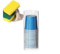 Dispenser per tazze - Porta bicchieri di carta per collutorio | Tazza trasparente per collutorio | Organizzatore di stoccaggio per hotel, supermercato, cucina ristorante