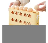 Dispenser per uova per frigorifero, organizer per uova a scorrimento laterale, vassoio inclinato a 3 strati, vassoio inclinato per appartamento, casa, dormitorio, , ristorante, panetteria