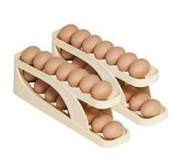 Dispenser Per Uova Rotanti A 2 Livelli - Portauova Rotanti Per Frigorifero | Vassoio Dispenser Per Contenitori Per Uova Rotanti | Portauova Per Frigorifero Sottile A Due Livelli, Contenitore Per Uova