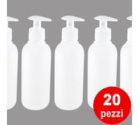 Dispenser pompa bottiglia vuota plastica per sapone ecc.. 250 ml 20 PEZZI