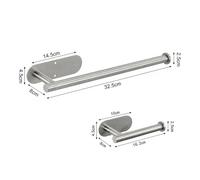 Dispenser Porta Asciugamani Di Carta Autoadesivo | Acciaio Inossidabile, Montaggio A Parete, Sottopensile, Bagno, Uso Cucina(2pcs E)