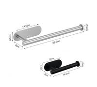 Dispenser Porta Asciugamani Di Carta Autoadesivo | Acciaio Inossidabile, Montaggio A Parete, Sottopensile, Bagno, Uso Cucina(2pcs D)