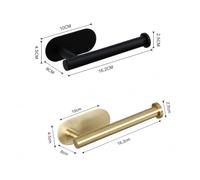 Dispenser Porta Asciugamani Di Carta Autoadesivo | Acciaio Inossidabile, Montaggio A Parete, Sottopensile, Bagno, Uso Cucina(2pcs M)